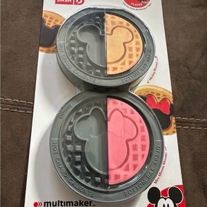 Disney Gray Mickey Waffle Maker Plates